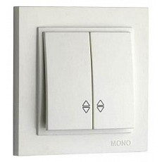 Выключатель проходной двухклавишный mono electric despina 102-010023-111